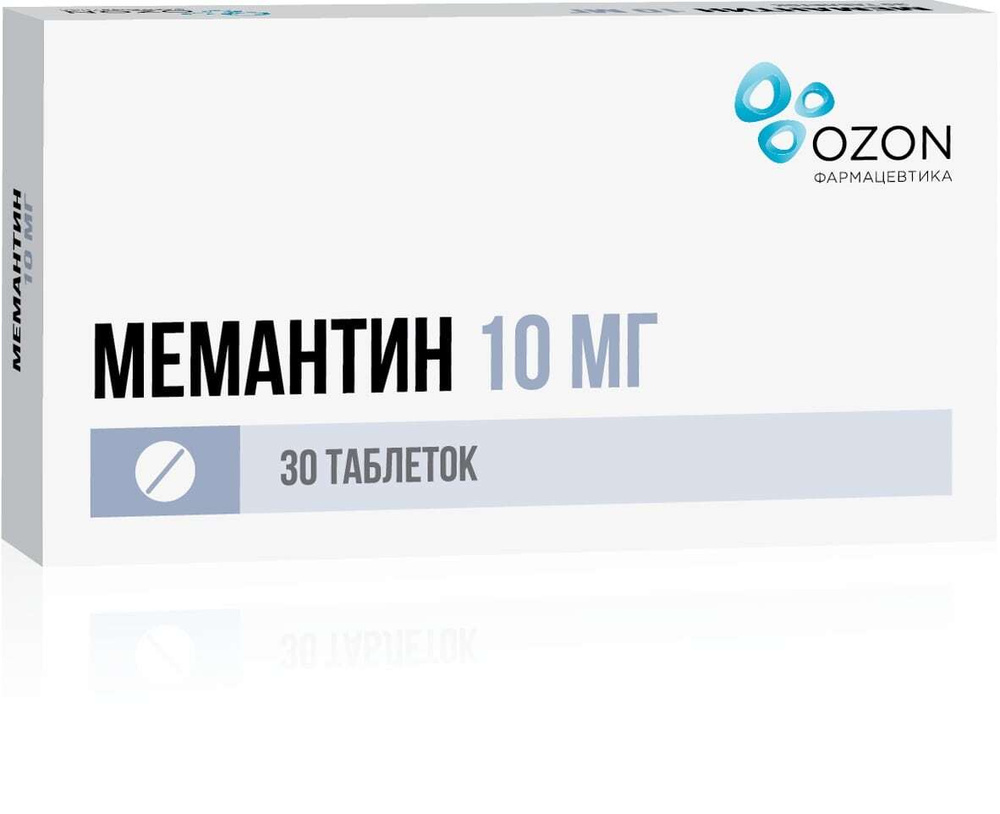 Мемантин таблетки покрытые оболочкой п 10мг 30шт — купить в интернет-аптеке  OZON. Инструкции, показания, состав, способ применения