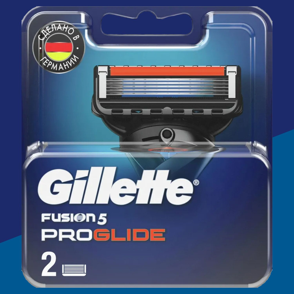 Сменные кассеты Gillette Fusion ProGlide Для Мужской Бритвы 2 шт., с 5 лезвиями, с точным триммером для #1