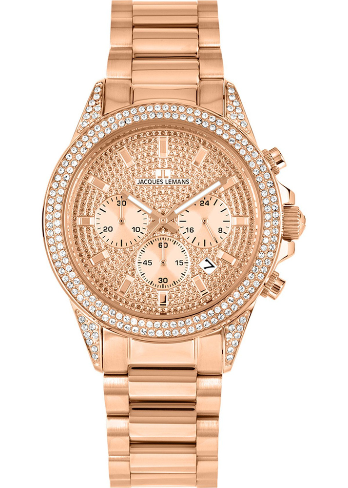 Jacques lemans rose gold on sale watch