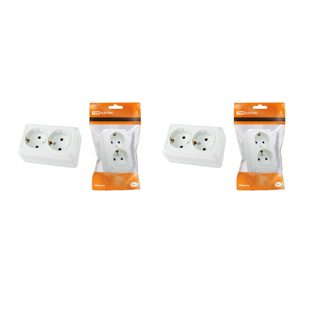 Розетка TDM Electric Ладога 2П+3 16A IP20 (SQ1801-0019) (упаковка 2 шт ...