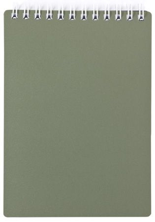 Блокнот Hatber 80л А5ф клетка Пластиковая обложка на гребне METALLIC Темно-зеленый  #1