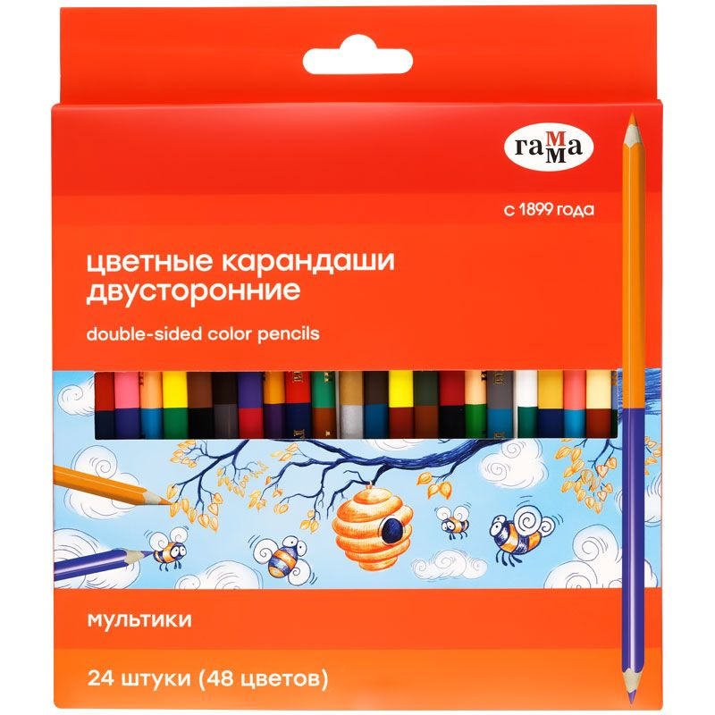 Набор карандашей Гамма, вид карандаша: Цветной, 24 шт. - купить с ...