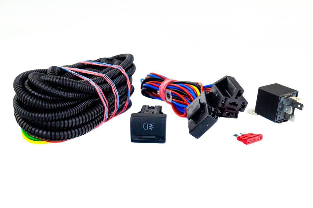 Проводка ML Auto Light Technology для подключения ПТФ (кнопка с белой ...