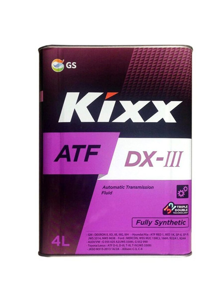 Масло трансмиссионное ATF Dexron III синт. (4л) (KIXX)