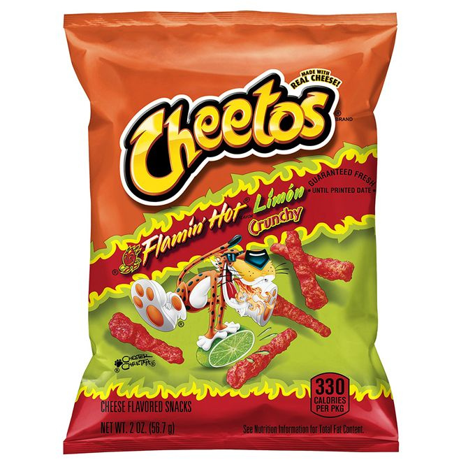Кукурузные чипсы Cheetos Crunchy Flamin' Hot Limon Острые 1 шт 56.7 г. США  #1