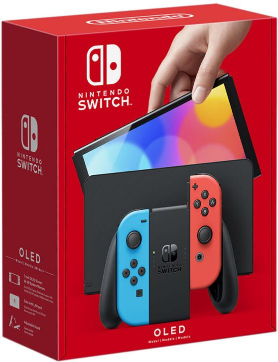 Игровая приставка Nintendo SWITCH OLED сине-красный - купить с ...