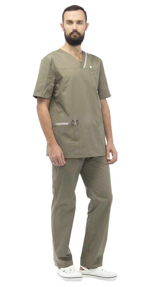 Медицинский костюм мужской оливковый - купить с доставкой по выгодным ...