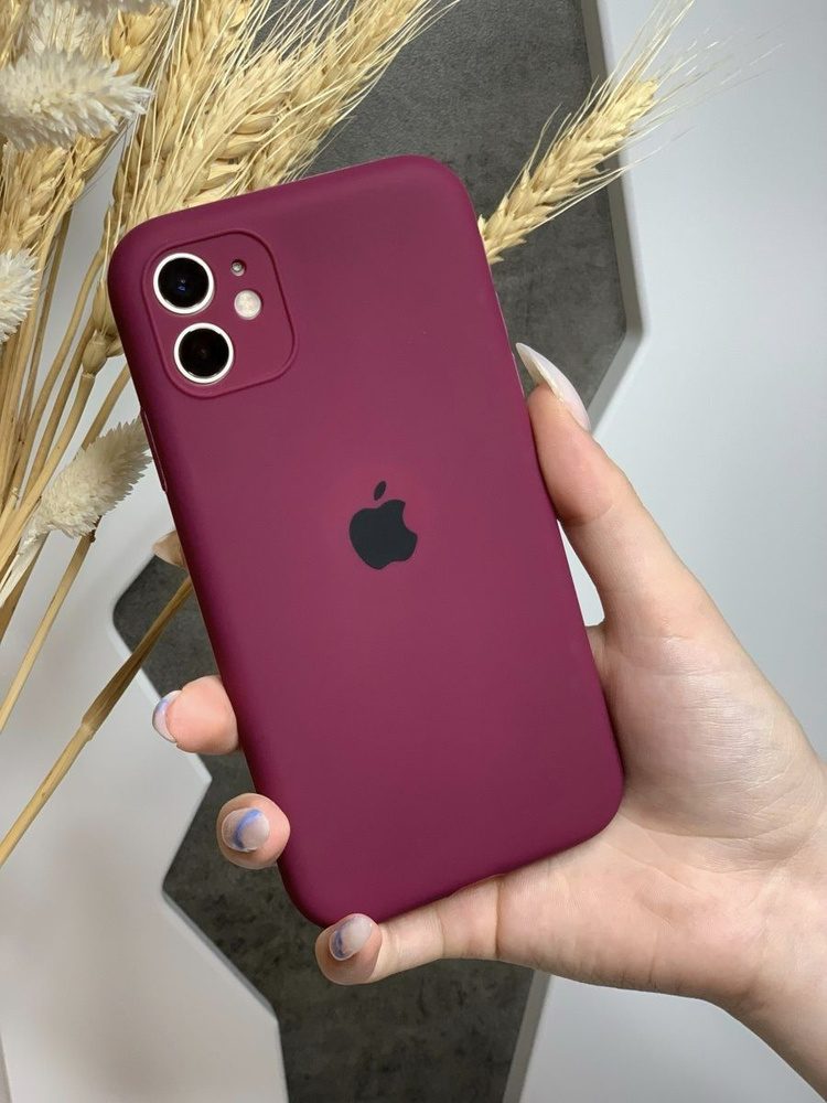 Силиконовый чехол на Айфон 11 с защитой камеры / чехол на iphone 11 ...
