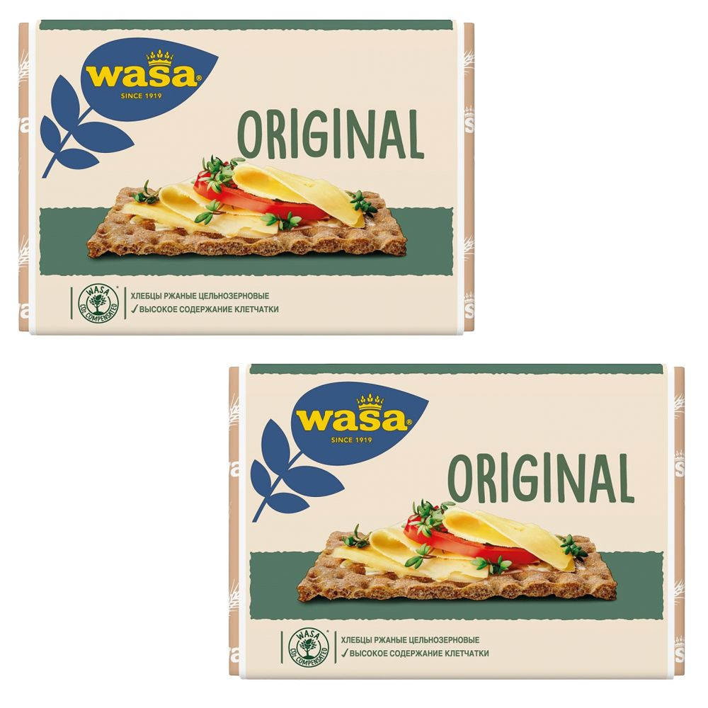 Хлебцы WASA ржаные Original б/п 275г - 2 уп #1