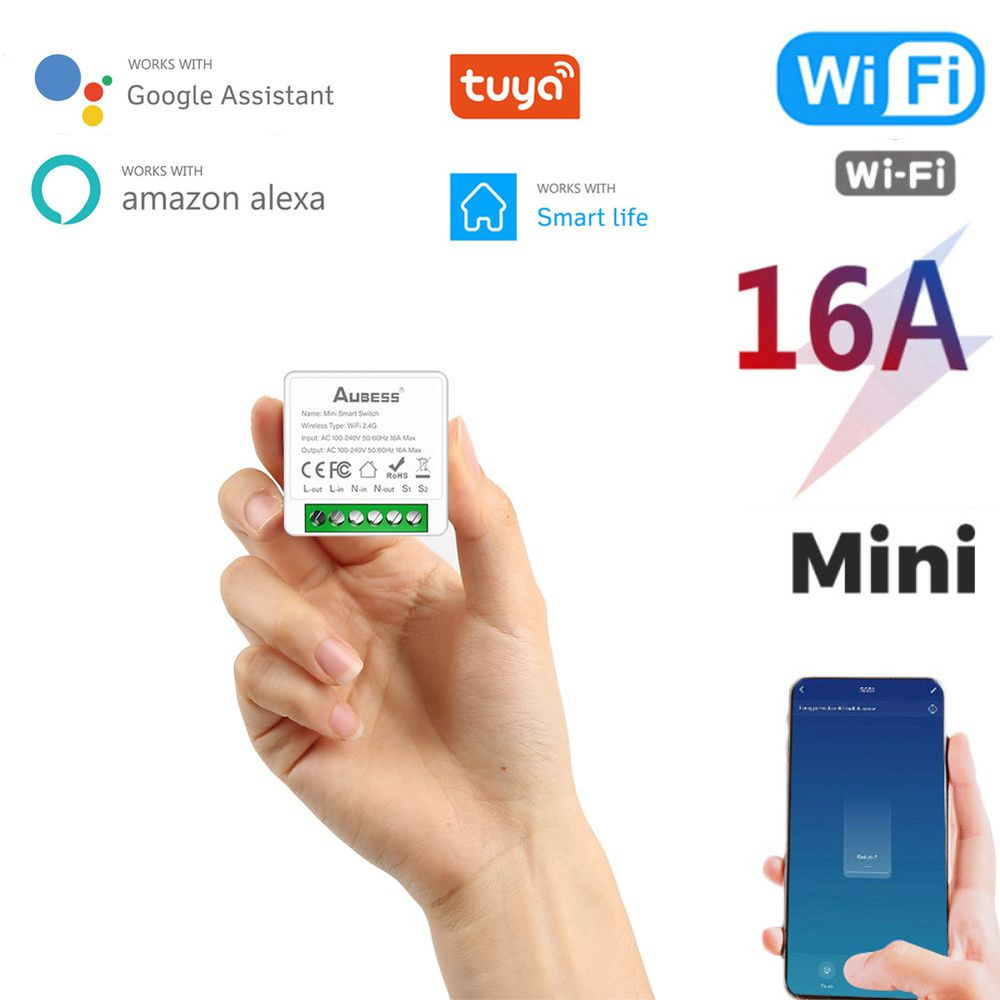 Мини переключатель WiFi реле Tuya mini Smart Switch 16A. Алиса, Alexa,  Google Home.For Smart Life App - купить с доставкой по выгодным ценам в  интернет-магазине OZON (837906466)