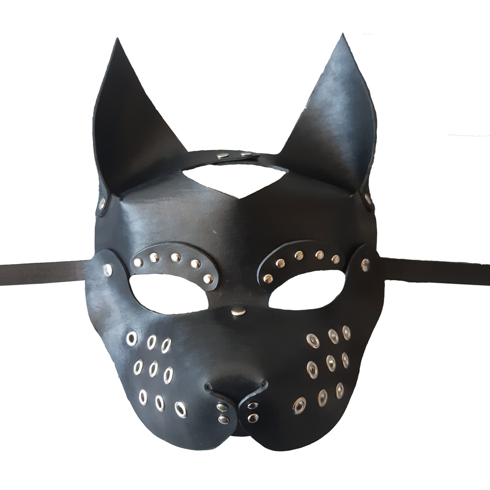 Маска собаки из натуральной кожи / маска из кожи бдсм - купить с ...