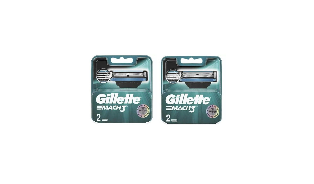 Gillette Сменные кассеты Mach3, 2 упаковки по 2 штуки #1