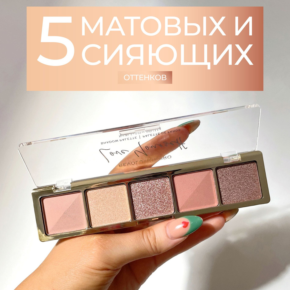 REVOLUTION PRO Тени для век GLAM PALETTE, палетка для глаз Love Yourself: матовые и блестящие, коричневые, #1