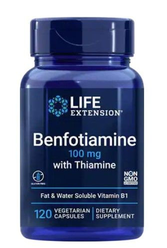 Life Extension Benfotiamine, бенфотиамин с тиамином 100 мг 120 капсул ...