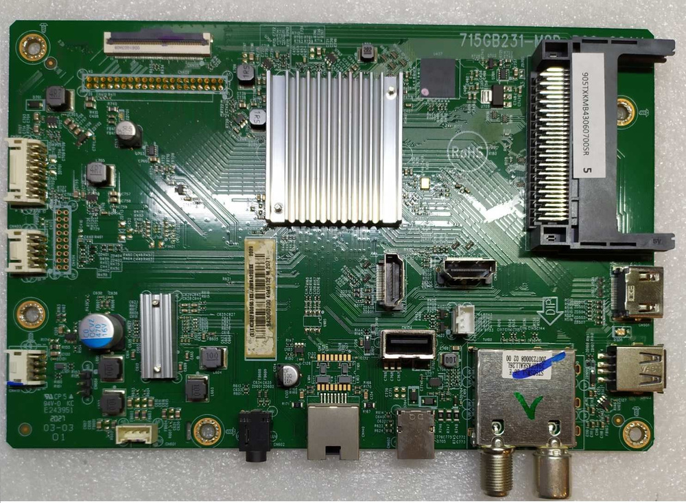 Материнская плата от телевизора philips 43pfs6825/60 / 715GB231-MOD-B00 ...