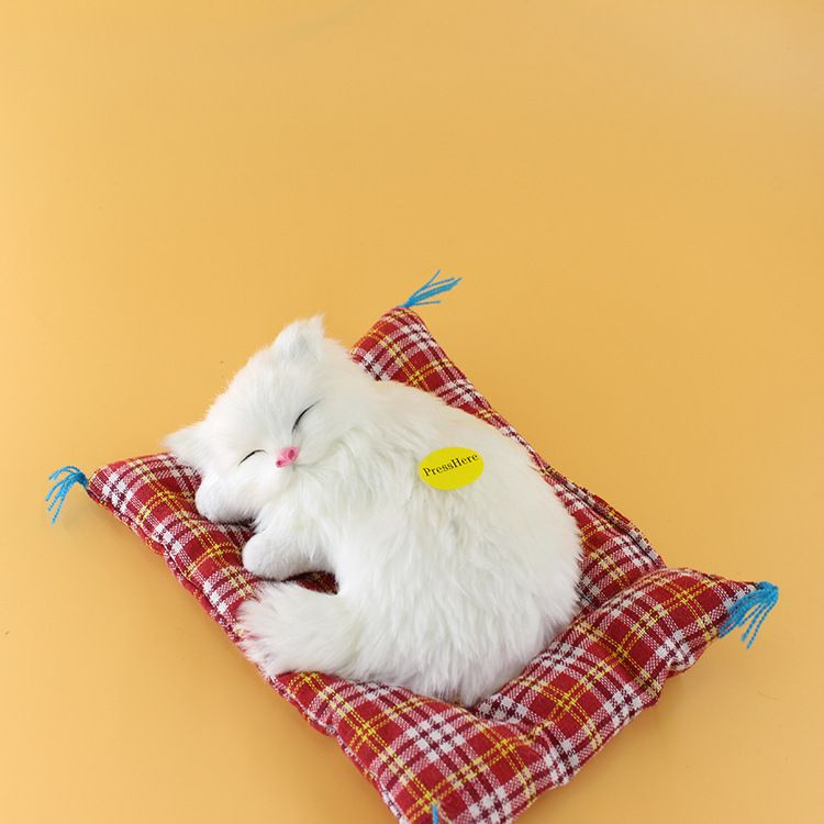 Мягкая игрушка спящий кот со звуком / Фигурка Спящий котенок на коврике со  звуком Мяу / Милый котик - купить с доставкой по выгодным ценам в  интернет-магазине OZON (854555890)