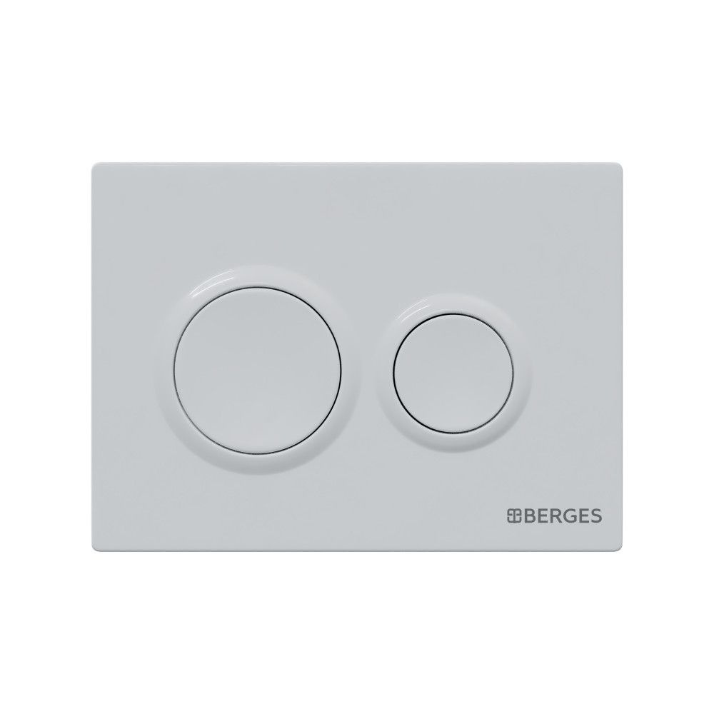 Кнопка смыва BERGES для инсталляции NOVUM O1 белая, арт. 040061 #1