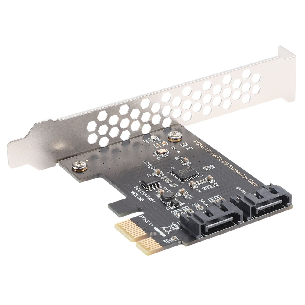 PCIe Express SATA3.0 2-портовая плата контроллера расширения SATA III 6G  #1