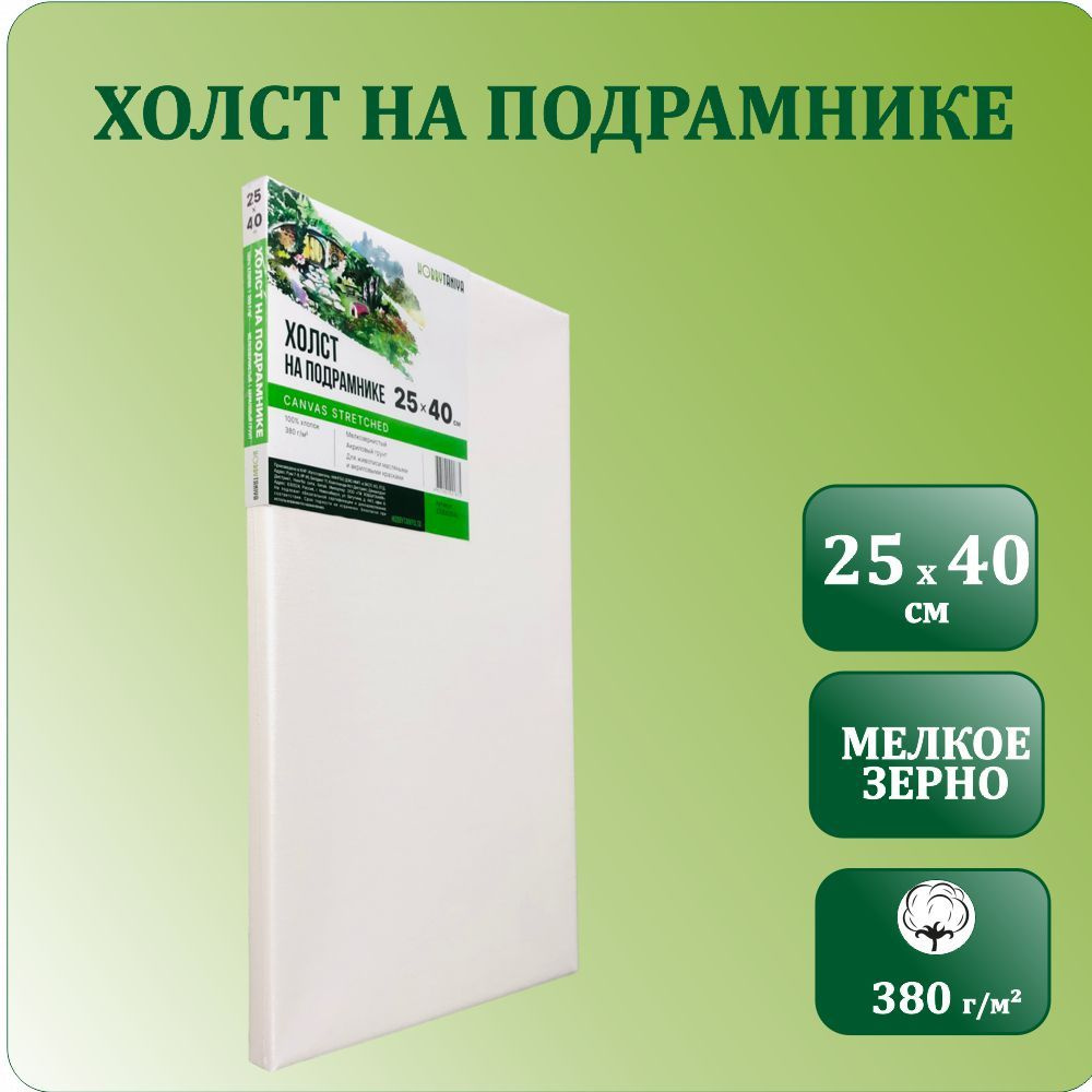 Хлопковый грунтованный холст на подрамнике 25х40 см, Хоббитания, хлопок 380  гр/м2, холст для рисования маслом, акрилом и гуашью - купить с доставкой по  выгодным ценам в интернет-магазине OZON (876180545)