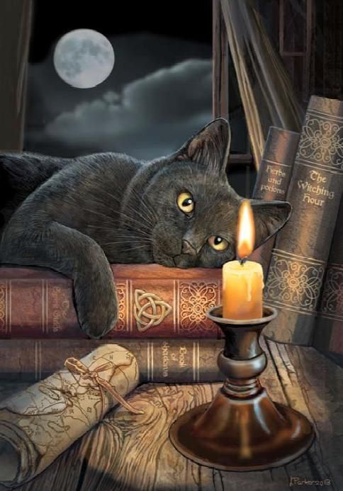 Madame chantilly - Black Cat / Черный кот, схема для вышивания крестом