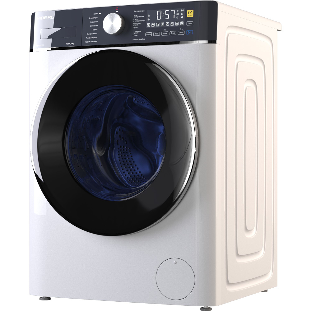 Стиральная машина Hiberg i-WMQ8 - 10614 W, белый, черный - купить по ...