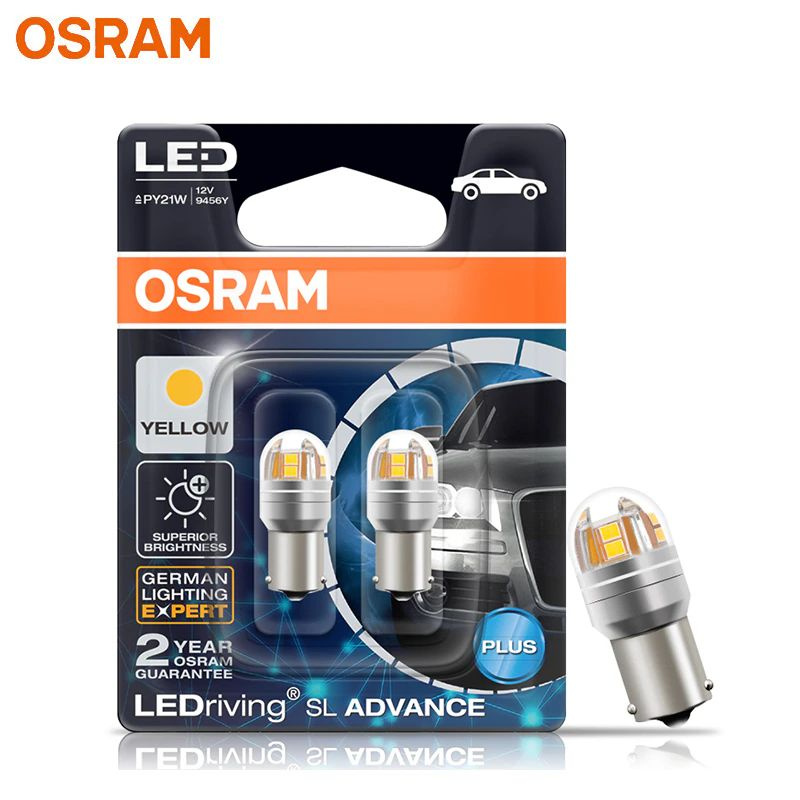 Светодиодные лампы PY21W Osram LEDriving SL ADVANCE Желтые - 9456Y (Комплект 2 шт.) #1