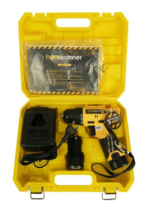 Дрель-шуруповерт Hanskonner Аккумуляторный шуруповерт HCD1230R, От ...