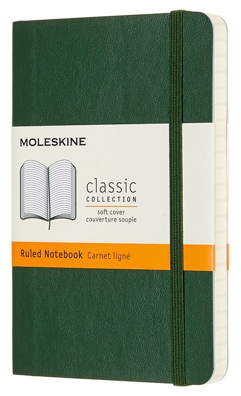 Блокнот Moleskine CLASSIC SOFT Pocket 90x140мм 192стр. линейка мягкая обложка зеленый  #1