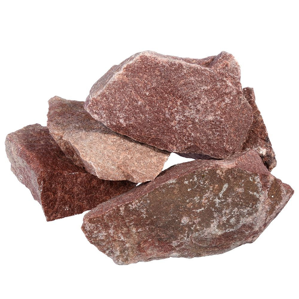 Камень "Кварцит" малиновый, колотый, средняя фракция (70-140 мм), в коробке по 20 кг  #1