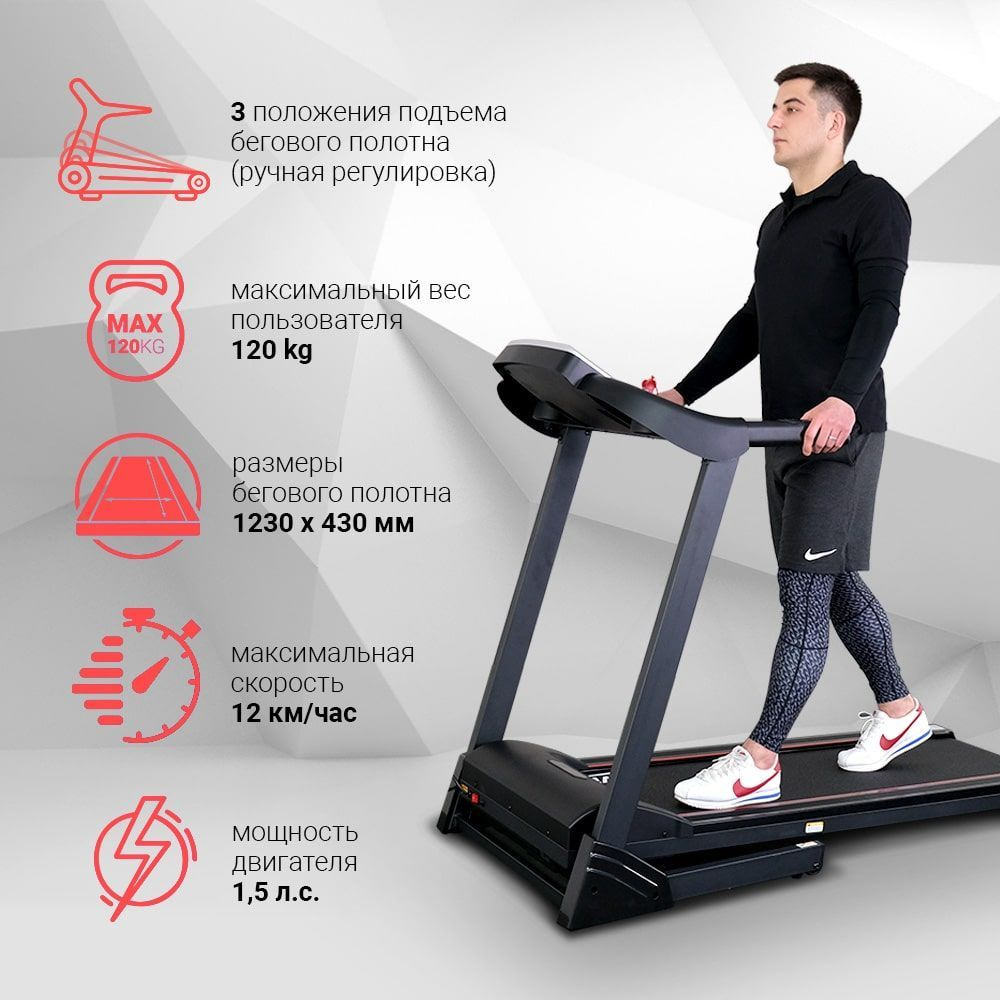 Беговая дорожка Everyfit 74305A - купить по доступным ценам в  интернет-магазине OZON (525109971)