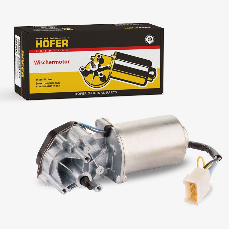 Мотор-редуктор стеклоочистителя ВАЗ-2110-12 вал 10мм. Hofer HF744 124 ...