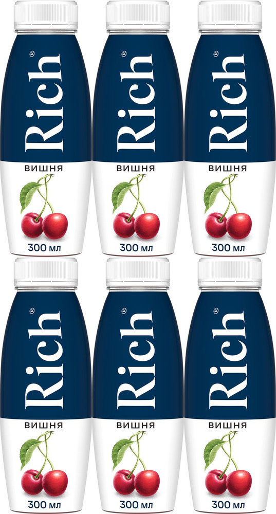 Нектар Rich вишневый восстановленный 0,3 л, комплект: 6 упаковок по 0.3 л  #1