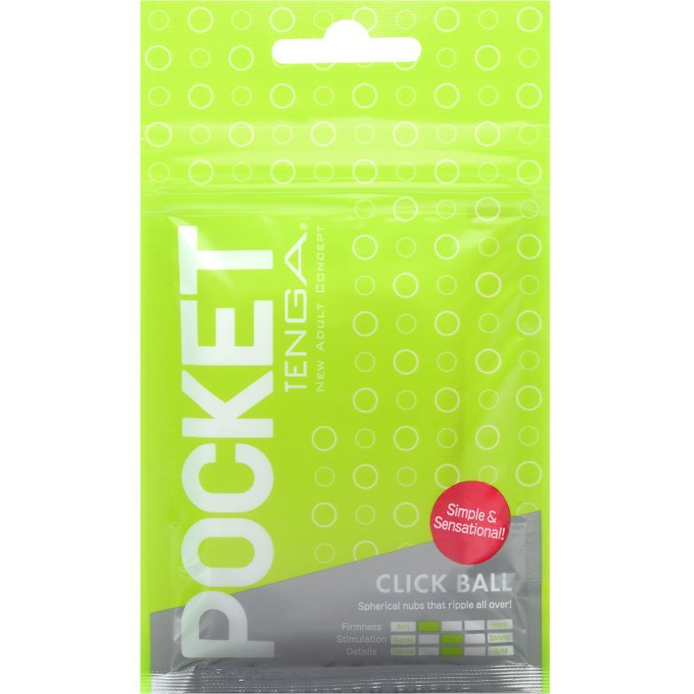 Мастурбатор TENGA Pocket Click Ball одноразовый рельефный стимулятор тенга покет карманный с пробником #1