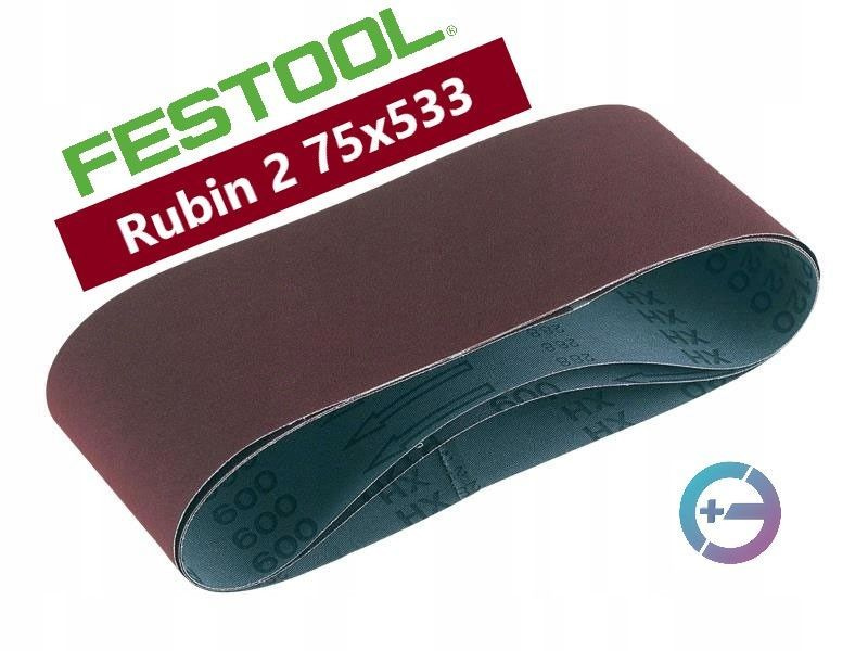 FESTOOL Шлифовальная лента Rubin 2 (499156), 533 мм х 75мм, P60, 1 шт. #1