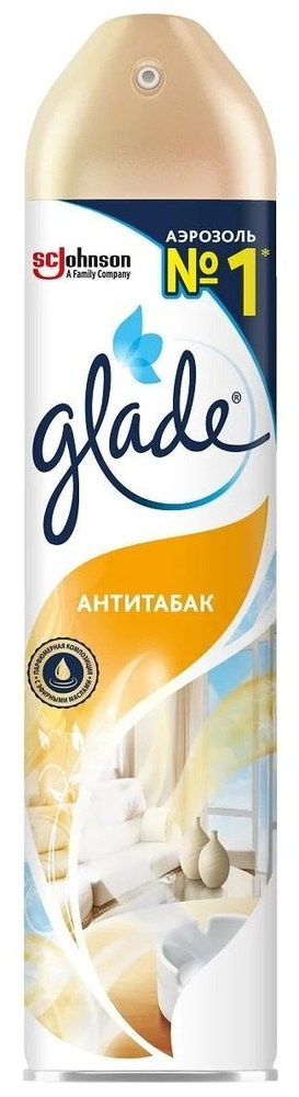 Освежитель воздуха аэрозоль Glade Антитабак, 300 мл #1