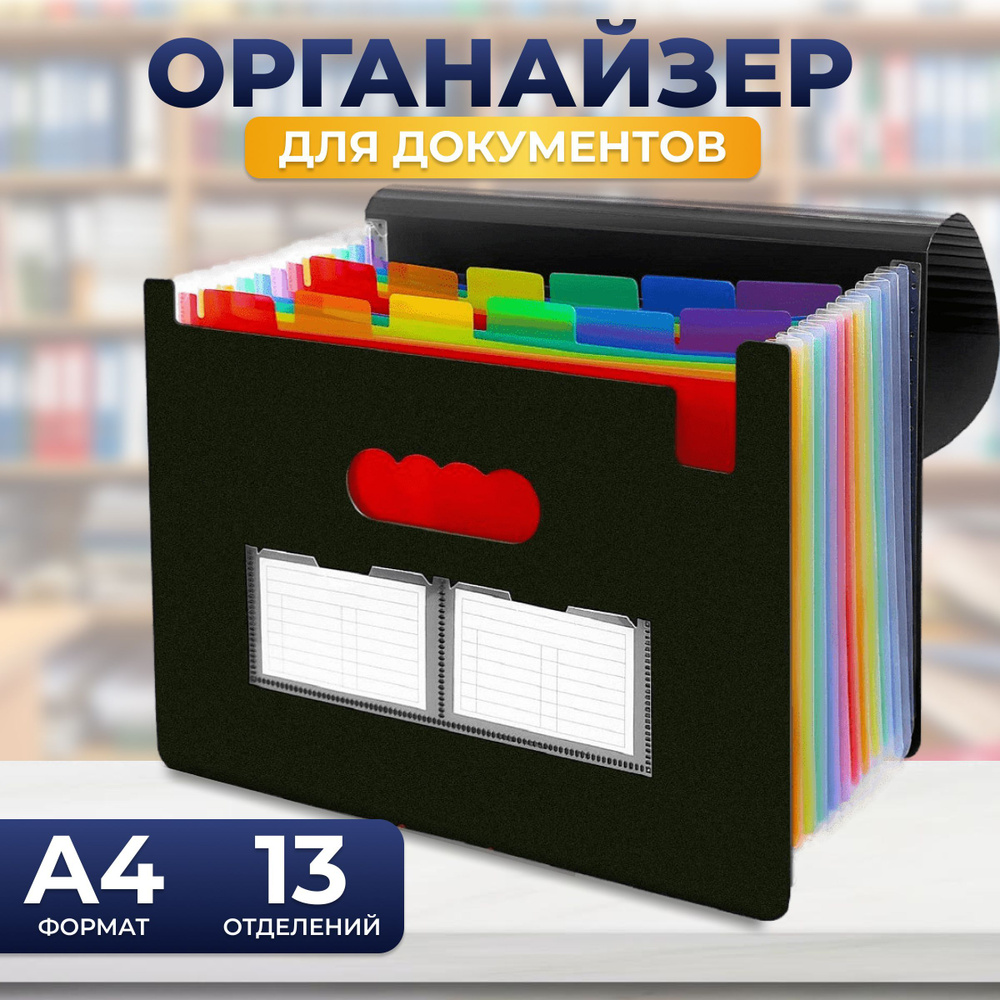 Папка для документов А4 12 отделений, органайзер для документов ...