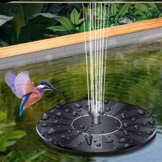 Плавающий садовый фонтан на солнечной батарее 16СМ #1