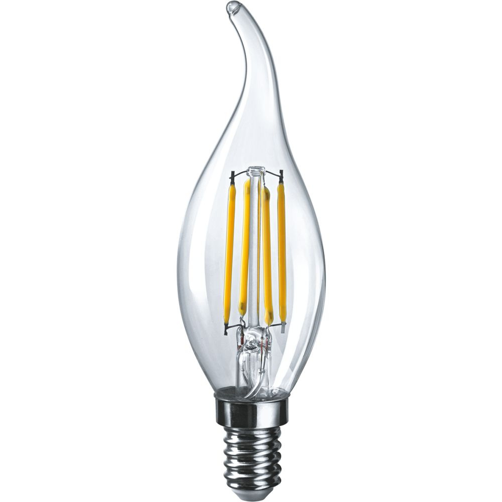 Лампа светодиодная FILAMENT 10Вт Е14 2700К свеча на ветру ОНЛАЙТ 80 898 #1