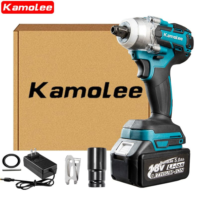 Kamolee DTW285 520Нм 1/2 " & 1/4" Бесщеточный Аккумуляторный Электрический Ударный Гайковерт (1*5,0 Ач #1