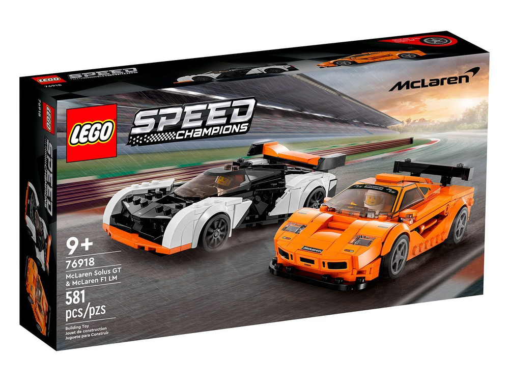 Конструктор LEGO Speed Champions Автомобили Solus GT и F1 LM, 581 деталей, возраст от 9+, 76918 #1