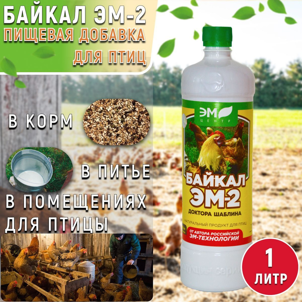 Кормовая добавка для кур несушек, птиц и цыплят / Байкал ЭМ-2,1 л ...