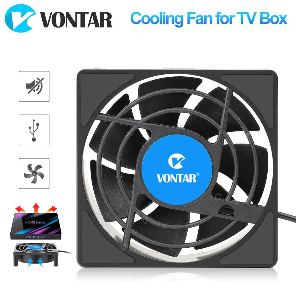 Мини-вентилятор охлаждения VONTAR C1 Радиатор питания для Android TV Box  Set Top Box (DC 5V USB, Беспроводной бесшумный, 80x80x25mm - купить кулер  по выгодной цене в интернет-магазине OZON (560096084)