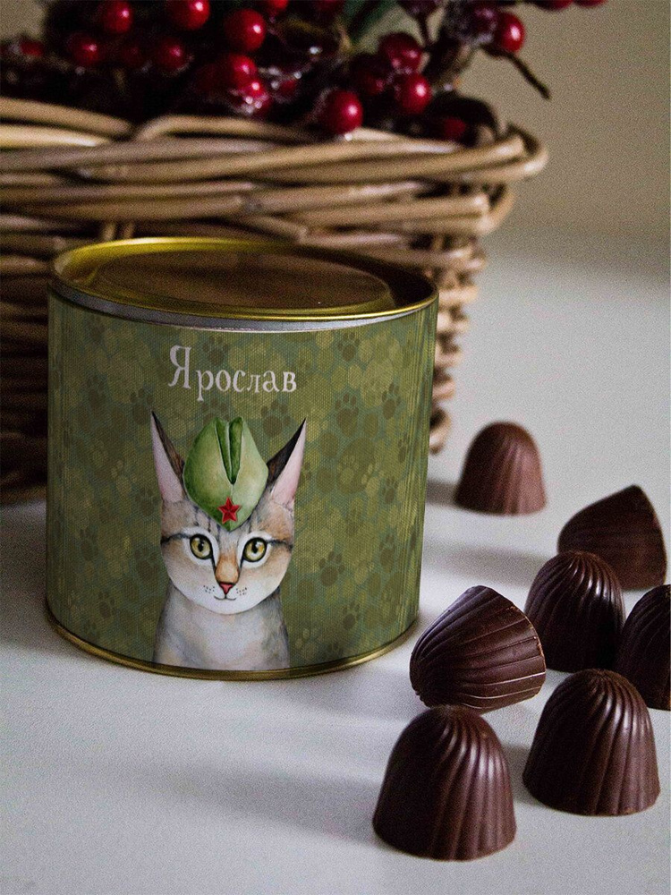 Шоколадные конфеты Кот - солдат Ярослав - купить с доставкой по выгодным  ценам в интернет-магазине OZON (826814757)