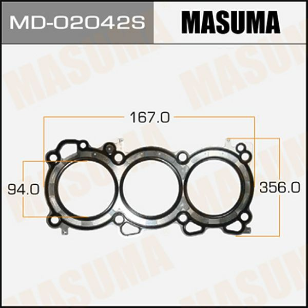 MASUMA MD02042S прокладка гбц зад.Nissan (Ниссан) Maxima (Максима) 00-06 (vq30de) толщина 1,6 мм  #1