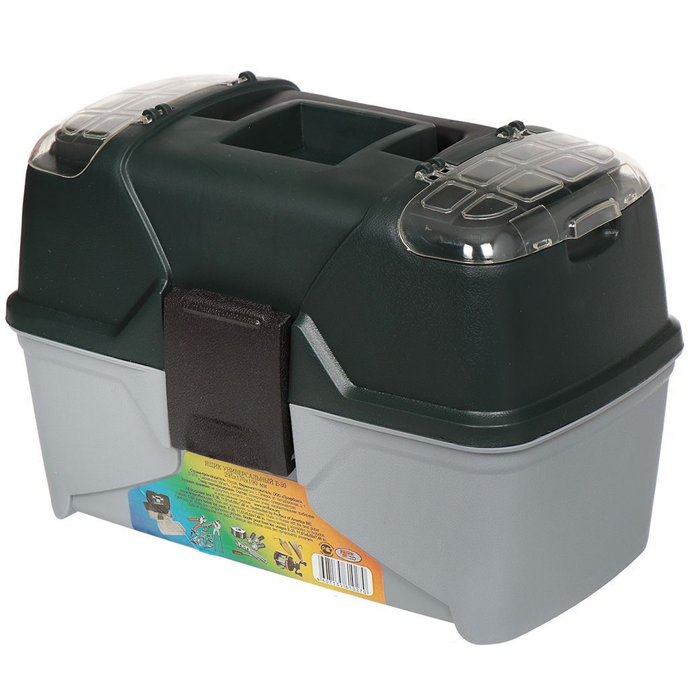 Ящик для инструментов пластиковый, 29.5х17х19 см, лоток, контейнер, 2 органайзера, Profbox  #1