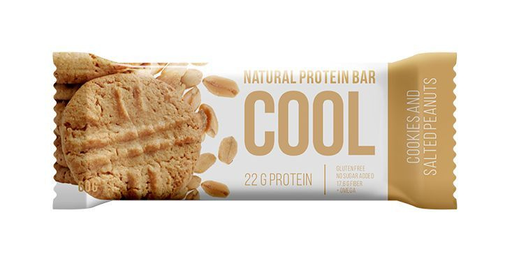 Cool Bar Протеиновый батончик, 60 гр/ Печенье и соленый арахис  #1