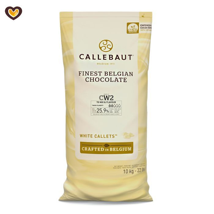 Callebaut CW2 10 кг бельгийский белый шоколад в каллетах PREMIUM #1