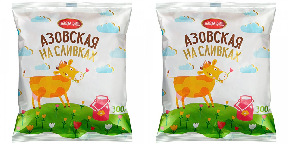 Азовская кондитерская фабрика конфеты КОРОВКА "Азовская на сливках",300 ...