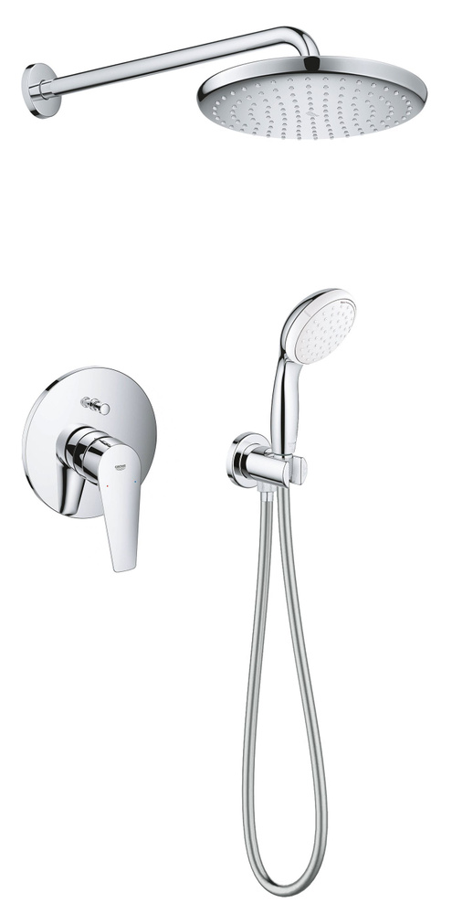 Душевая система с тропическим душем Grohe BauEdge New Professional 250, хром  #1