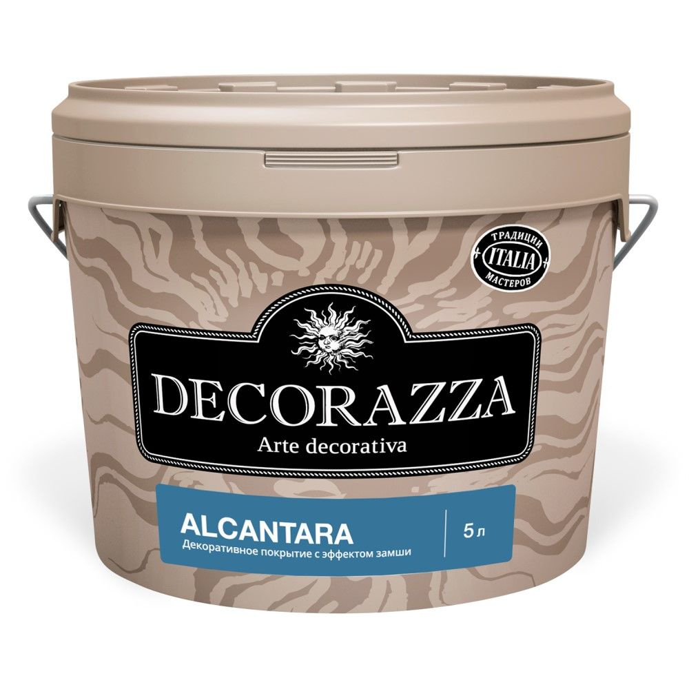 Декоративная штукатурка с эффектом замши и нубука Decorazza Alcantara (5л) ALC 001 (прозрачный)  #1